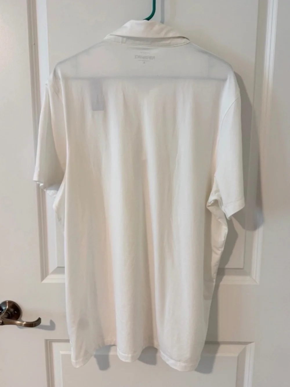 JCrew performance polo shirt in white, sz XL